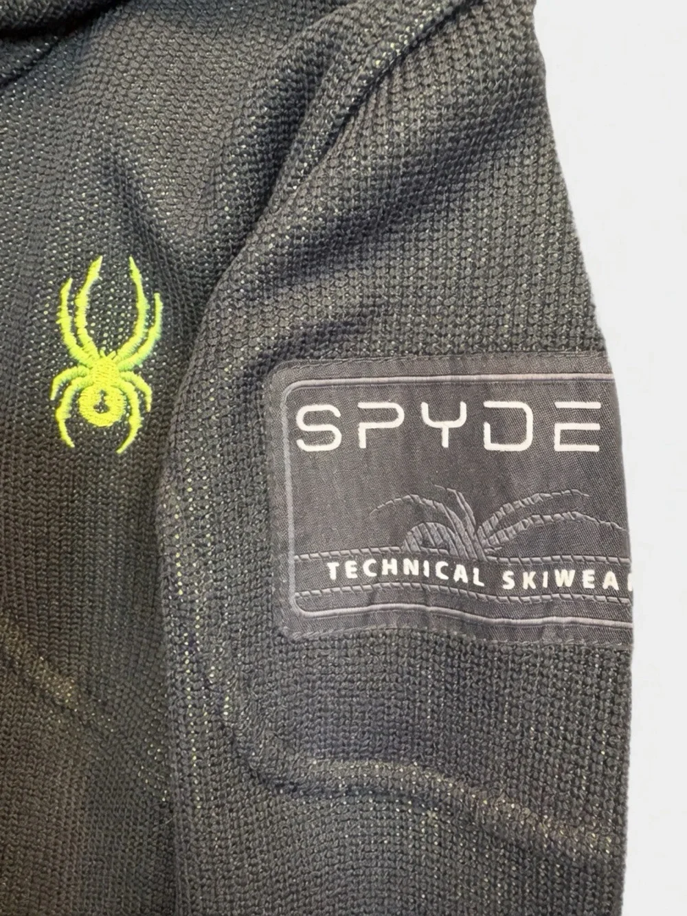 Spyder Black Jacket with Neon Green Accents